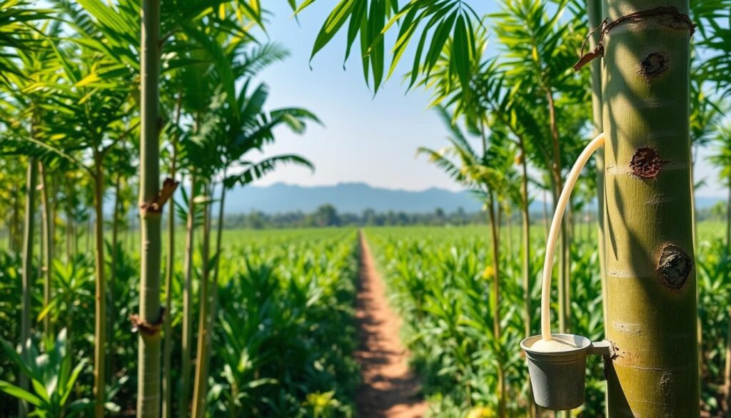 Plantacje kauczuku w Azji Południowo-Wschodniej